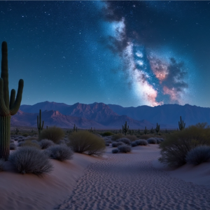 Desert Night Sky Wallpaper